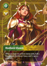 Leona - Radiant Dawn (Metal) - Riftbound Organized Play Promotional Cards (OPP) #261/298 - Promo Riftbound Trading Card