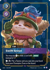 Teemo - Swift Scout (Metal) - Riftbound Organized Play Promotional Cards (OPP) #263/298 - Promo Riftbound Trading Card