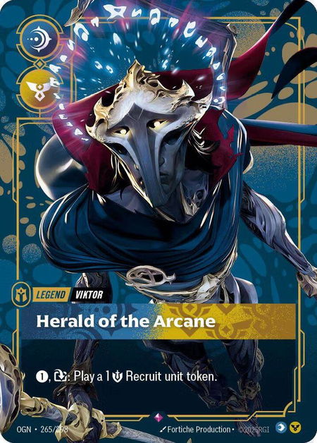 Viktor - Herald of the Arcane (Metal) - Riftbound Organized Play Promotional Cards Riftbound trading card