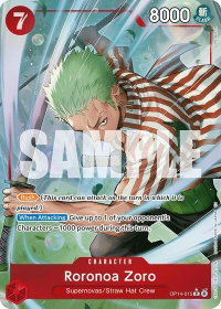 Roronoa Zoro - OP14-015 (Alternate Art) - The Azure Sea's Seven (OP14) #OP14-015 - Rare One Piece Trading Card