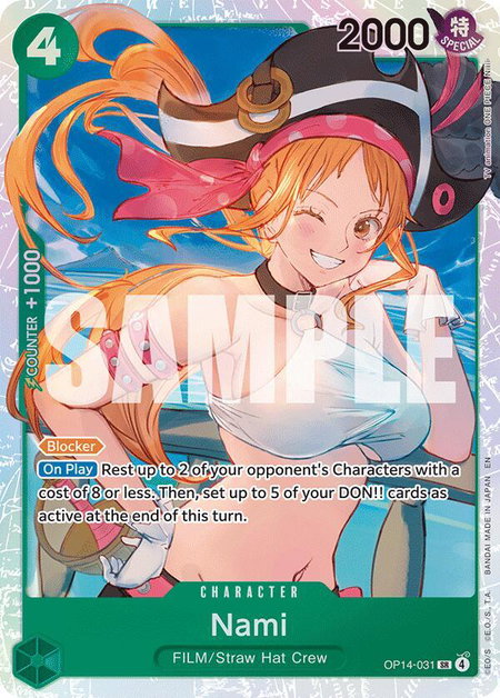Nami - The Azure Sea's Seven One Piece trading card