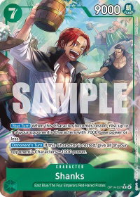 Shanks (Alternate Art) - The Azure Sea's Seven (OP14) #OP14-027 - Rare One Piece Trading Card