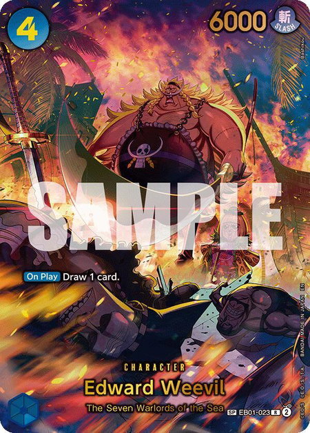 Edward Weevil - EB01-023 (SP) - The Azure Sea's Seven One Piece trading card
