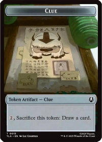 Clue (0015) // Spirit (0003) Double-Sided Token - Avatar: The Last Airbender (TLA) #15 // 3 - Token Magic: The Gathering Trading Card