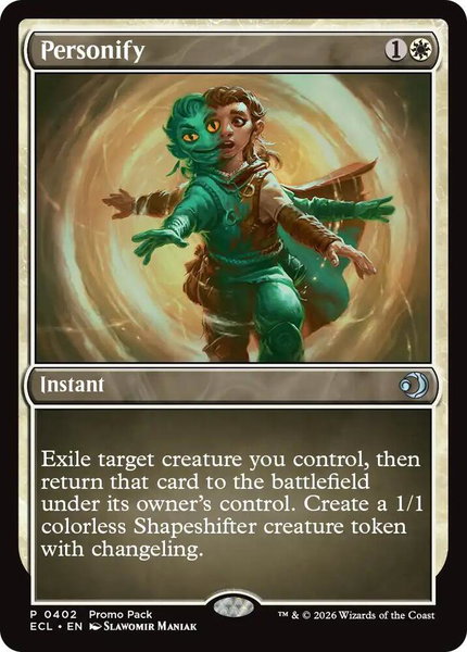 Personify trading card from Promo Pack: Lorwyn Eclipsed Personify - Promo Pack: Lorwyn Eclipsed Magic: The Gathering trading card