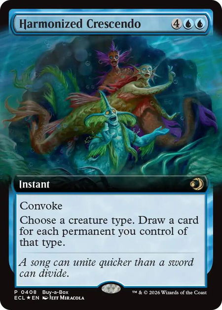 Harmonized Crescendo (Extended Art) - Buy-A-Box Promos Magic: The Gathering trading card