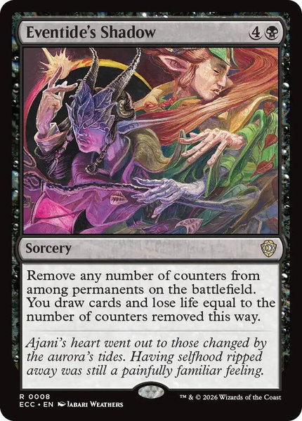 Eventide's Shadow trading card from Commander: Lorwyn Eclipsed Eventide's Shadow - Commander: Lorwyn Eclipsed Magic: The Gathering trading card