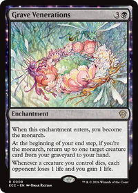 Grave Venerations - Commander: Lorwyn Eclipsed (ECC) #9 - Rare Magic: The Gathering Trading Card
