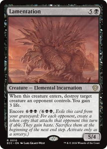 Lamentation - Commander: Lorwyn Eclipsed (ECC) #10 - Rare Magic: The Gathering Trading Card