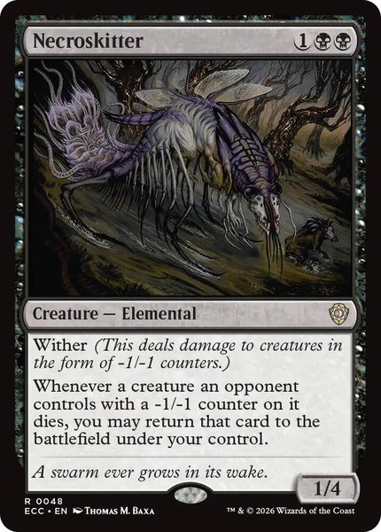 Necroskitter trading card from Commander: Lorwyn Eclipsed Necroskitter - Commander: Lorwyn Eclipsed Magic: The Gathering trading card