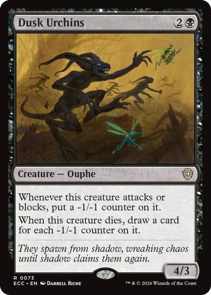 Dusk Urchins trading card from Commander: Lorwyn Eclipsed Dusk Urchins - Commander: Lorwyn Eclipsed Magic: The Gathering trading card
