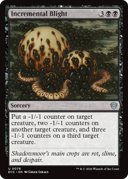 Incremental Blight trading card from Commander: Lorwyn Eclipsed Incremental Blight - Commander: Lorwyn Eclipsed Magic: The Gathering trading card