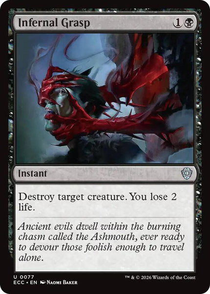 Infernal Grasp trading card from Commander: Lorwyn Eclipsed Infernal Grasp - Commander: Lorwyn Eclipsed Magic: The Gathering trading card
