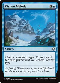 Distant Melody - Commander: Lorwyn Eclipsed (ECC) #45 - Common Magic: The Gathering Trading Card