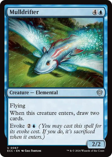 Mulldrifter trading card from Commander: Lorwyn Eclipsed Mulldrifter - Commander: Lorwyn Eclipsed Magic: The Gathering trading card