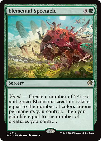 Elemental Spectacle trading card from Commander: Lorwyn Eclipsed Elemental Spectacle - Commander: Lorwyn Eclipsed Magic: The Gathering trading card