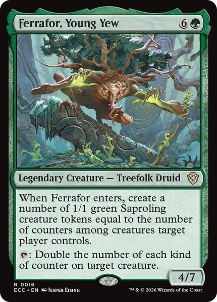 Ferrafor, Young Yew trading card from Commander: Lorwyn Eclipsed Ferrafor, Young Yew - Commander: Lorwyn Eclipsed Magic: The Gathering trading card