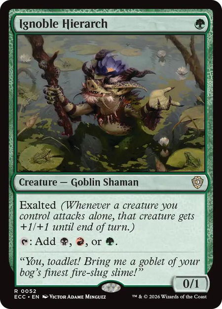 Ignoble Hierarch - Commander: Lorwyn Eclipsed Magic: The Gathering trading card