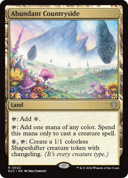 Abundant Countryside trading card from Commander: Lorwyn Eclipsed Abundant Countryside - Commander: Lorwyn Eclipsed Magic: The Gathering trading card