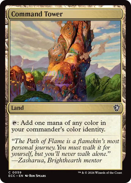 Command Tower (0059) trading card from Commander: Lorwyn Eclipsed Command Tower (0059) - Commander: Lorwyn Eclipsed Magic: The Gathering trading card