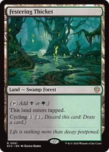Festering Thicket - Commander: Lorwyn Eclipsed (ECC) #61 - Rare Magic: The Gathering Trading Card