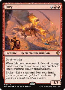 Fury - Commander: Lorwyn Eclipsed (ECC) #50 - Mythic Rare Magic: The Gathering Trading Card