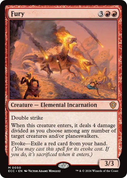 Fury trading card from Commander: Lorwyn Eclipsed Fury - Commander: Lorwyn Eclipsed Magic: The Gathering trading card