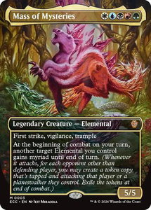 Mass of Mysteries (Borderless) - Commander: Lorwyn Eclipsed (ECC) #3 - Mythic Rare Magic: The Gathering Trading Card