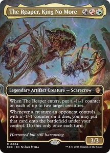 The Reaper, King No More (Borderless) - Commander: Lorwyn Eclipsed (ECC) #4 - Mythic Rare Magic: The Gathering Trading Card