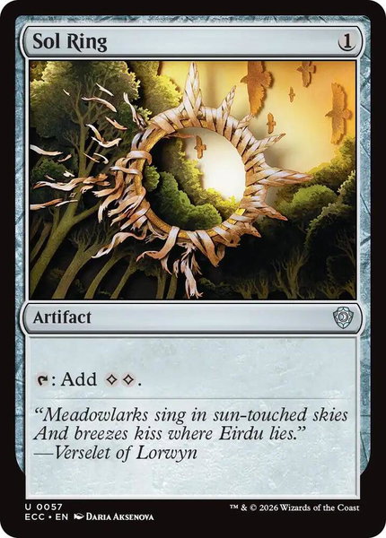 Sol Ring (0057) trading card from Commander: Lorwyn Eclipsed Sol Ring (0057) - Commander: Lorwyn Eclipsed Magic: The Gathering trading card