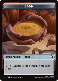 Food (0020) // Ally (0007) Double-Sided Token - Avatar: The Last Airbender (TLA) #20 // 7 - Token Magic: The Gathering Trading Card