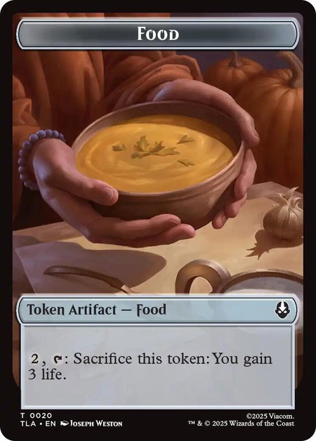 Food (0020) // Ally (0007) Double-Sided Token - Avatar: The Last Airbender Magic: The Gathering trading card