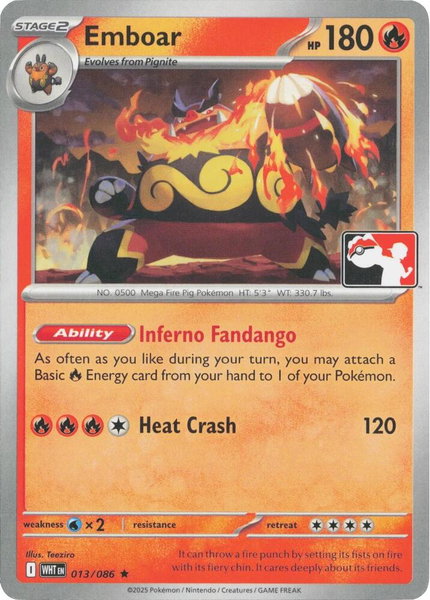Emboar - Prize Pack Series Cards Pokémon trading card