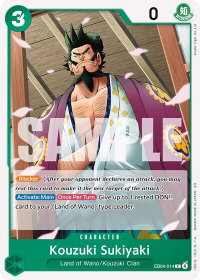 Kouzuki Sukiyaki - The Azure Sea's Seven (OP14) #EB04-014 - Common One Piece Trading Card