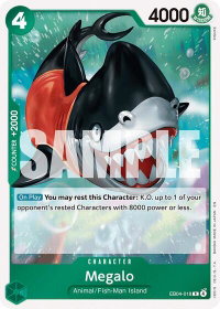Megalo - The Azure Sea's Seven (OP14) #EB04-018 - Rare One Piece Trading Card
