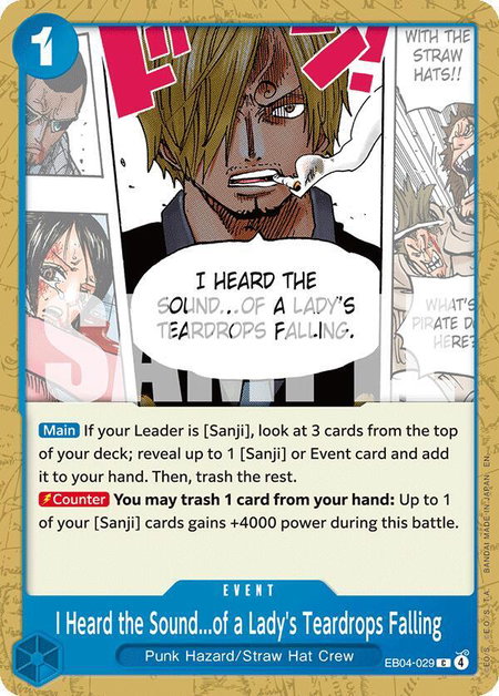 I Heard the Sound...of a Lady's Teardrops Falling - The Azure Sea's Seven One Piece trading card