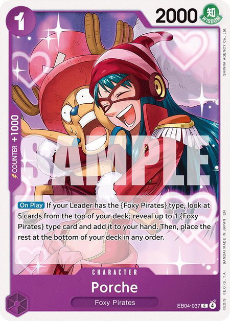 Porche trading card from The Azure Sea's Seven Porche - The Azure Sea's Seven One Piece trading card