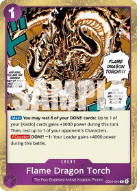 Flame Dragon Torch - The Azure Sea's Seven (OP14) #EB04-040 - Rare One Piece Trading Card