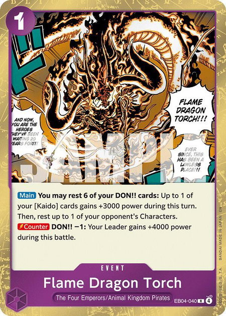 Flame Dragon Torch - The Azure Sea's Seven One Piece trading card