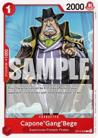 Capone"Gang"Bege - The Azure Sea's Seven (OP14) #OP14-003 - Common One Piece Trading Card