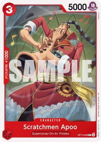 Scratchmen Apoo - The Azure Sea's Seven (OP14) #OP14-008 - Common One Piece Trading Card