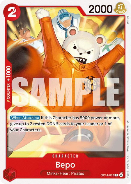 Bepo - The Azure Sea's Seven One Piece trading card