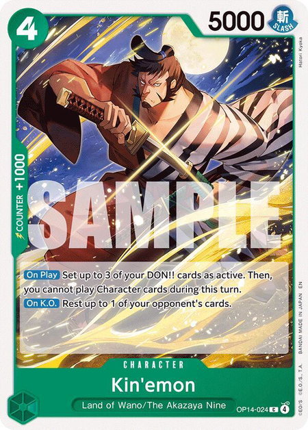 Kin'emon - The Azure Sea's Seven One Piece trading card