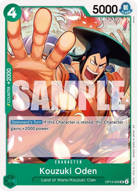 Kouzuki Oden - The Azure Sea's Seven One Piece trading card