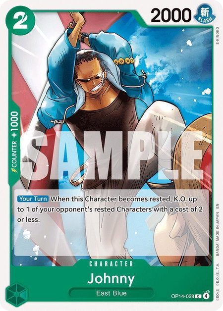 Johnny - The Azure Sea's Seven One Piece trading card