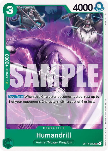 Humandrill - The Azure Sea's Seven One Piece trading card