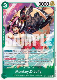 Monkey.D.Luffy - OP14-34 - The Azure Sea's Seven (OP14) #OP14-034 - Rare One Piece Trading Card