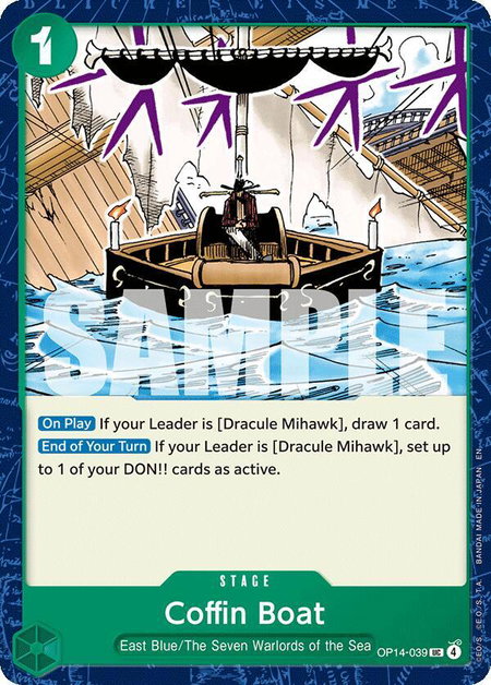 Coffin Boat trading card from The Azure Sea's Seven Coffin Boat - The Azure Sea's Seven One Piece trading card