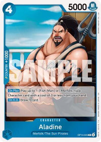 Aladine - The Azure Sea's Seven (OP14) #OP14-043 - Rare One Piece Trading Card