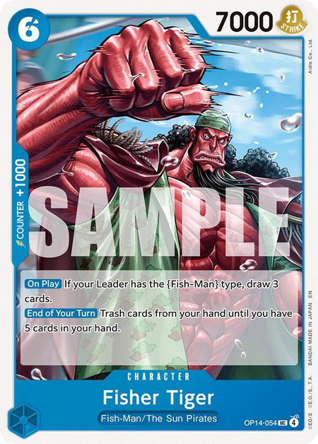 Fisher Tiger - The Azure Sea's Seven One Piece trading card